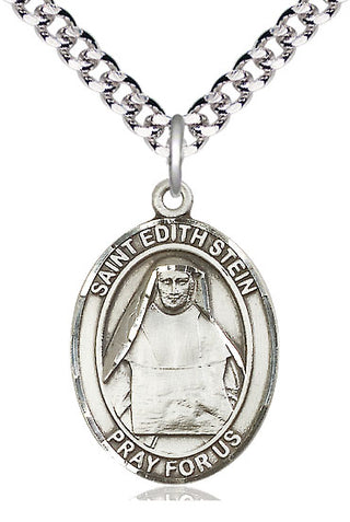 Sterling Silver Saint Edith Stein Medal Catholic Jewelry Engraved Catholic Saint Jewelry