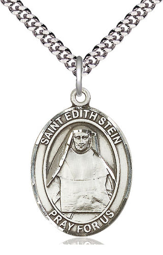 Sterling Silver Saint Edith Stein Medal Catholic Jewelry Engraved Catholic Saint Jewelry