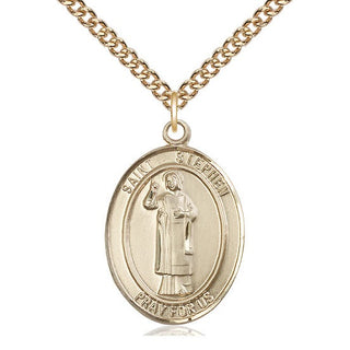 14kt Gold Filled Saint Stephen the Martyr Medal Catholic Jewelry Engraved Catholic Saint Jewelry