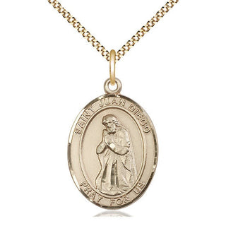 14kt Gold Filled Saint Juan Diego Medal Catholic Jewelry