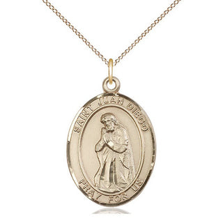 14kt Gold Filled Saint Juan Diego Medal Catholic Jewelry
