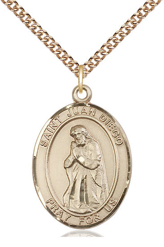 14kt Gold Filled Saint Juan Diego Medal Catholic Jewelry