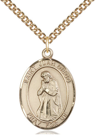 14kt Gold Filled Saint Juan Diego Medal Catholic Jewelry