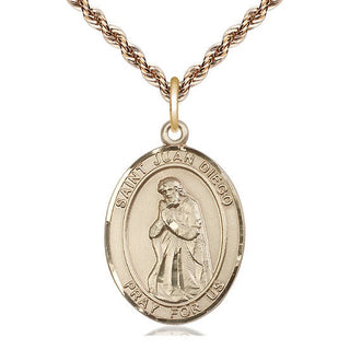 14kt Gold Filled Saint Juan Diego Medal Catholic Jewelry
