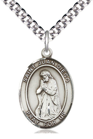 Pewter Saint Juan Diego Medal Catholic Jewelry
