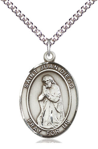 Sterling Silver Saint Juan Diego Medal Catholic Jewelry