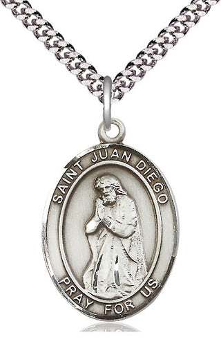 Sterling Silver Saint Juan Diego Medal Catholic Jewelry