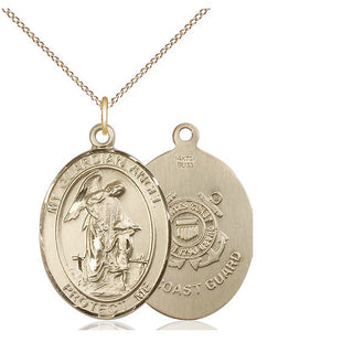 14kt Gold Filled Guardian Angel Coast Guard Medal Catholic Jewelry