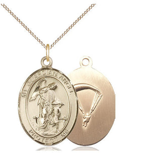 14kt Gold Filled Guardian Angel Paratrooper Medal Catholic Jewelry