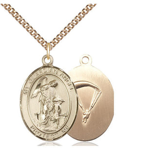 14kt Gold Filled Guardian Angel Paratrooper Medal Catholic Jewelry