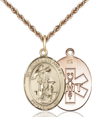 14kt Gold Guardian Angel EMT Medal