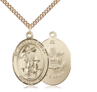 14kt Gold Guardian Angel Army Medal