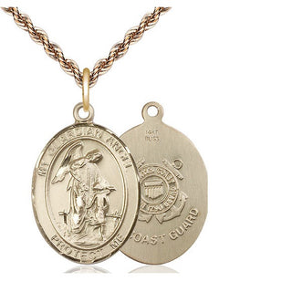 14kt Gold Guardian Angel Coast Guard Medal