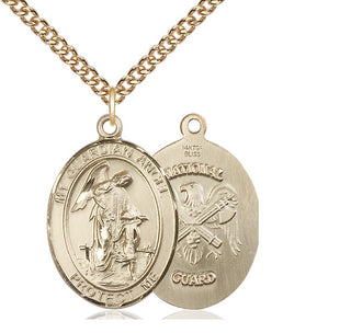 14kt Gold Guardian Angel National Guard Medal