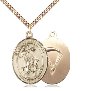 14kt Gold Guardian Angel Paratrooper Medal