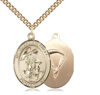 14kt Gold Guardian Angel Paratrooper Medal