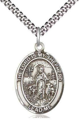 Sterling Silver Lord Is My Shepherd Medal Catholic Jewelry Engraved Catholic Saint Jewelry