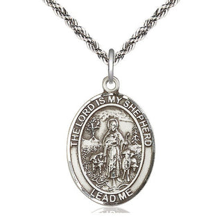 Sterling Silver Lord Is My Shepherd Medal Catholic Jewelry Engraved Catholic Saint Jewelry