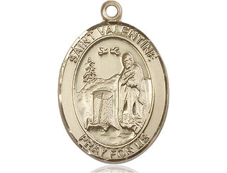 14kt Gold Filled Saint Valentine of Rome Medal Engraved Catholic Saint Jewelry