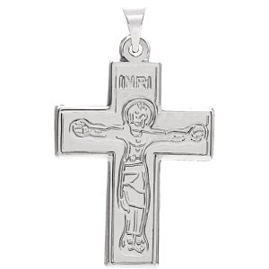 Sterling Silver 23.5x18 MM Crucifix Pendant