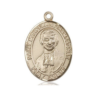 14kt Gold Filled Saint Marcellin Champagnat Medal Engraved Catholic Saint Jewelry