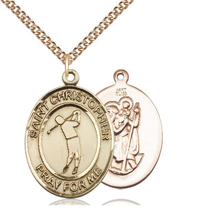 14kt Gold Saint Christopher Golf Medal