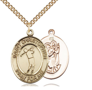 14kt Gold Saint Christopher Golf Medal