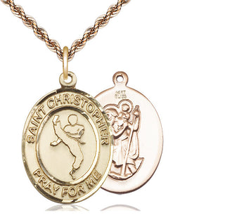 14kt Gold Saint Christopher Martial Arts Medal