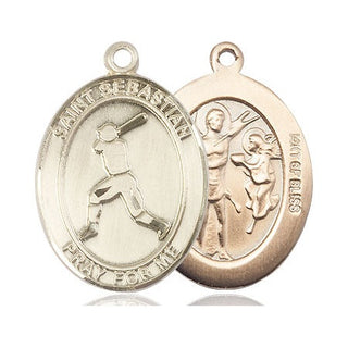14kt Gold Filled Saint Sebastian Baseball Medal