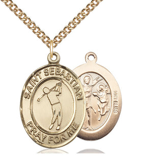 14kt Gold Saint Sebastian Golf Medal