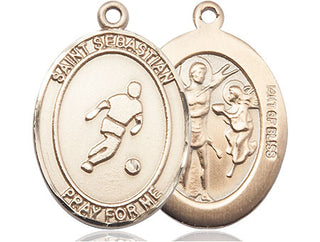 14kt Gold Filled Saint Sebastian Soccer Medal