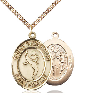 14kt Gold Saint Sebastian Martial Arts Medal