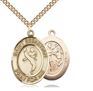 14kt Gold Saint Sebastian Martial Arts Medal