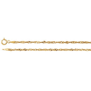 20-inch Singapore Chain with Spring Ring - 14K Yellow Gold