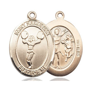 14kt Gold Saint Sebastian Cheerleading Medal