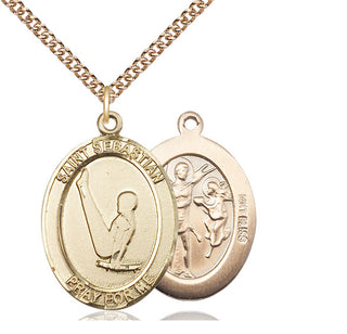14kt Gold Saint Sebastian Gymnastics Medal