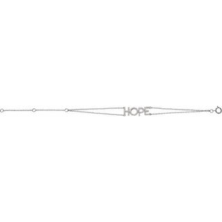 14K White 1/4 CTW Natural Diamond Hope 5-7" Bracelet