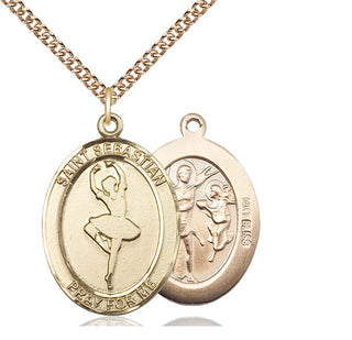 14kt Gold Saint Sebastian Dance Medal