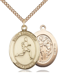 14kt Gold Saint Sebastian Track and Field Medal