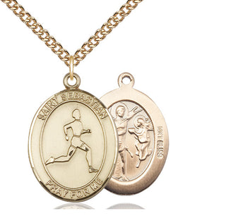 14kt Gold Saint Sebastian Track and Field Medal
