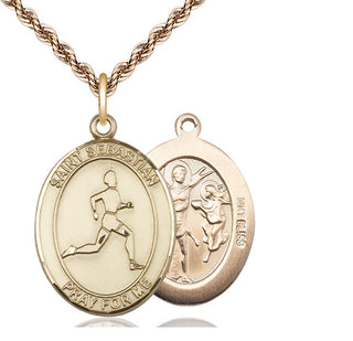14kt Gold Saint Sebastian Track and Field Medal
