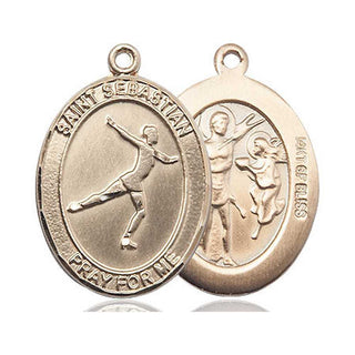 14kt Gold Filled Saint Sebastian Figure Skating Medal