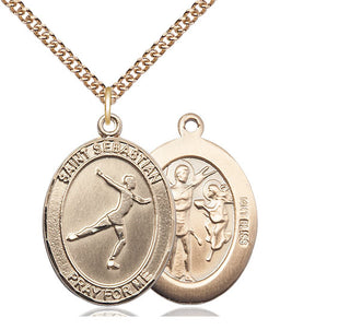 14kt Gold Saint Sebastian Figure Skating Medal