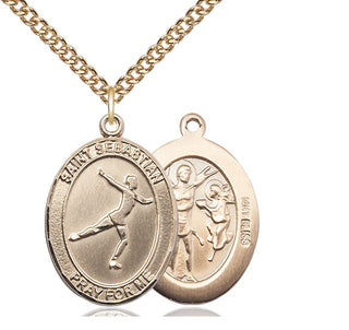 14kt Gold Saint Sebastian Figure Skating Medal
