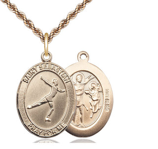 14kt Gold Saint Sebastian Figure Skating Medal