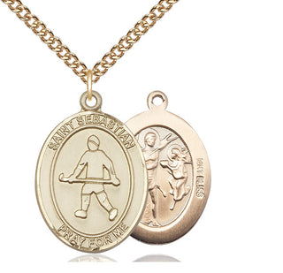 14kt Gold Saint Sebastian Field Hockey Medal