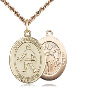 14kt Gold Saint Sebastian Field Hockey Medal