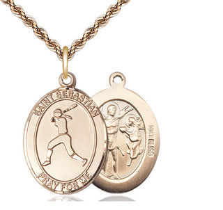 14kt Gold Saint Sebastian Softball Medal