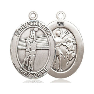 Pewter Saint Sebastian Volleyball Medal