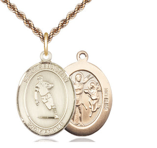 14kt Gold Saint Sebastian Rugby Medal